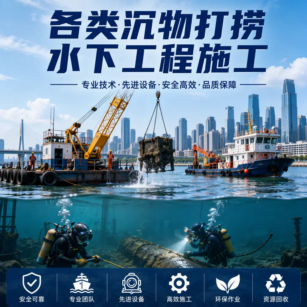 山亭各类沉物打捞，水下工程施工